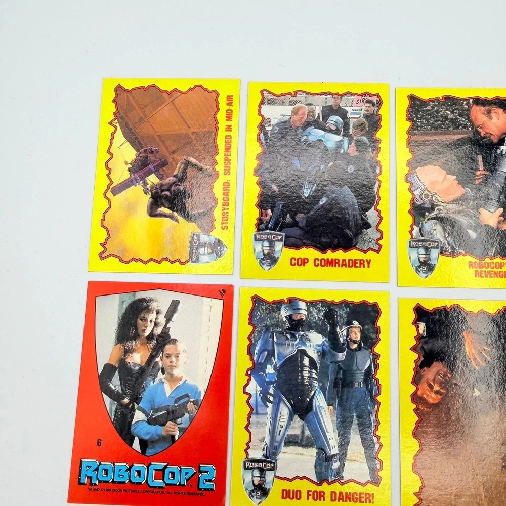 Topps RoboCop 2 Trading Cards Unisex OS Yellow Excellent 1990 Movie Lot of 10